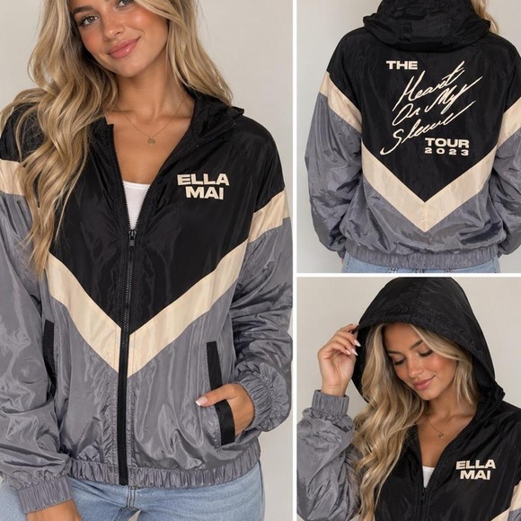 Jackets & Blazers - RARE Ella Mai Heart On My Sleeve Tour 2023 windbreaker 🖤🩶